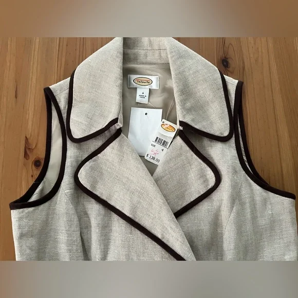 Talbots Linen Belted Trench Dress - Picture 5 of 12